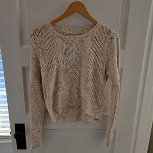LC Lauren Conrad Speckled Cream Sweater